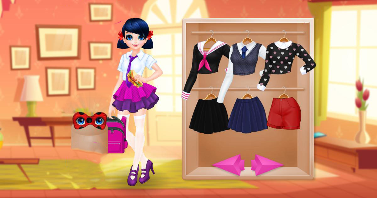 Dotted Girl Back to School