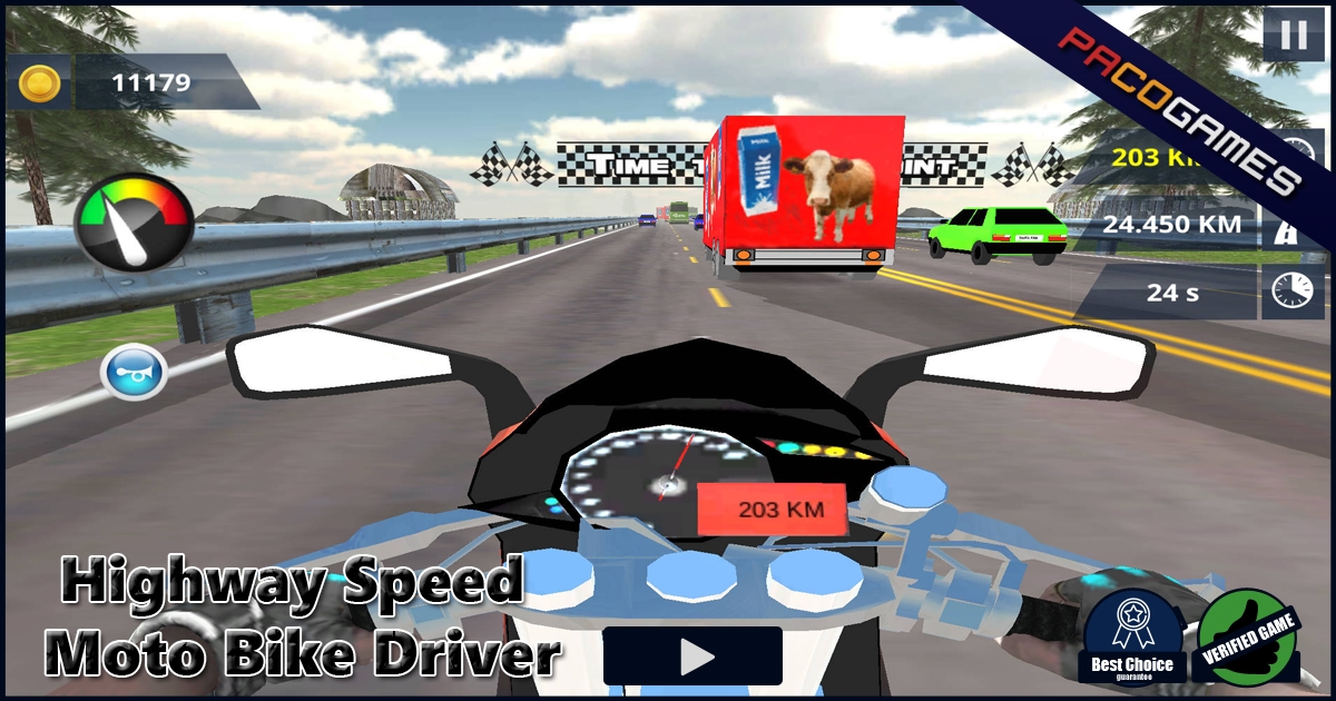 Highway Speed Moto Bike Driver